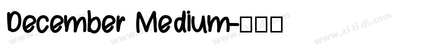 December Medium字体转换